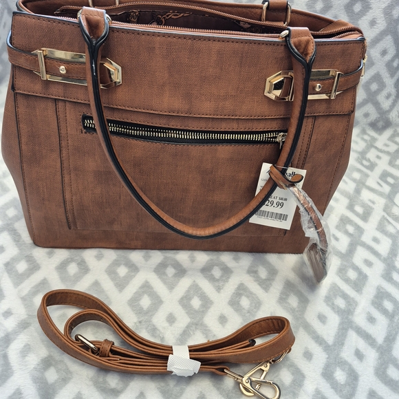 Elegant Tan Satchel Purse - Picture 9 of 15
